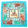Hermes Turquoise Chocs En Plumes Silk Square Scarf For Women -Deals Hermes Store 1499669671 re her ms w 00137 s 01 pl