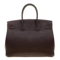 Hermes Cacao Togo Leather Palladium Hardware Birkin 35 Bag For Women -Deals Hermes Store 1521626731 March 21 161763