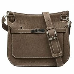 Hermes Brown Jypsiere Silver Hardware Bag Size 28 For Women