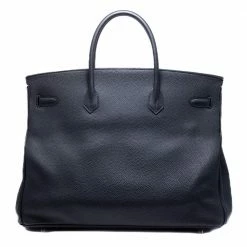 Hermes Black Birkin 40 Togo Leather Bag For Women -Deals Hermes Store 1650200868220414 011