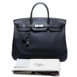 Hermes Black Birkin 40 Togo Leather Bag For Women -Deals Hermes Store 1650200877220414 010
