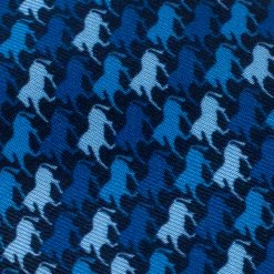 Hermes Parade Navy Blue Horse Printed Silk Twill Tie For Men -Deals Hermes Store luxury men hermes new accessories p163291 004