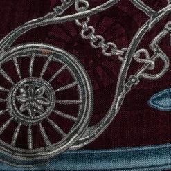 Hermes Burgundy Flamboyant Web Cashmere Blend Square Scarf For Men -Deals Hermes Store luxury men hermes new accessories p294403 005