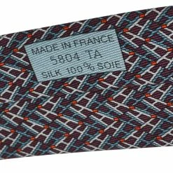 Hermes Hermès Prune H Allumettes Silk Narrow Tie For Men -Deals Hermes Store luxury men hermes new accessories p375337 002