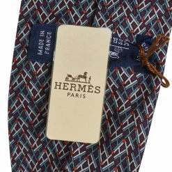 Hermes Hermès Prune H Allumettes Silk Narrow Tie For Men -Deals Hermes Store luxury men hermes new accessories p375337 004
