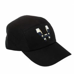 Hermes Hermés Black H Odyssey Embroidered Cotton Nevada Cap Size 60 For Men
