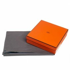 Hermes Hermès Blue & Grey Cashmere Silk Aller-Retour Muffler For Men -Deals Hermes Store luxury men hermes new accessories p429796 003