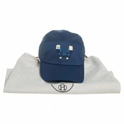 Hermes Indigo H Odyssey Embroidered Cotton Nevada Cap Size 59 For Men -Deals Hermes Store luxury men hermes new accessories p430399 008
