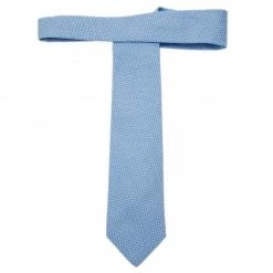 Hermes Blue Woven H Logo Silk Tie For Men -Deals Hermes Store luxury men hermes new accessories p45523 003