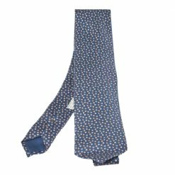 Hermes Blue Bille En Tete Silk Tie For Men