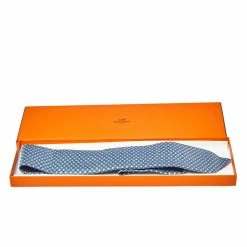 Hermes Azure Blue Marine Fonce Silk Tie For Men -Deals Hermes Store luxury men hermes new accessories p468237 003