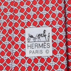 Hermes Red Touline Silk Tie For Men -Deals Hermes Store luxury men hermes new accessories p468245 001