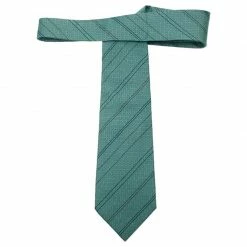 Hermes Green Silk Striped Tie For Men -Deals Hermes Store luxury men hermes new accessories p47380 003