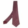 Hermes Hermès Bordeaux Tie 7 Job Interview Silk Tie For Men