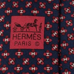 Hermes Hermès Marine Blue 7 Drone H Silk Tie For Men 12 Hermes Hermès Marine Blue 7 Drone H Silk Tie For Men -Deals Hermes Store luxury men hermes new accessories p503824 007
