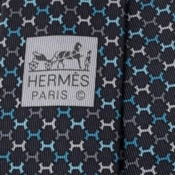Hermes Hermès Anthracite Grey 7 H Street Silk Tie For Men -Deals Hermes Store luxury men hermes new accessories p503830 007