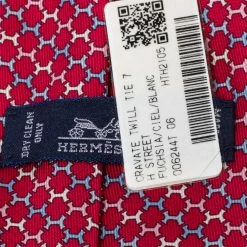 Hermes Hermès Fuchsia Pink 7 H Street Silk Tie For Men -Deals Hermes Store luxury men hermes new accessories p503846 002