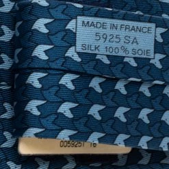 Hermes Hermès Blue 7 Poulain Silk Twill Tie For Men -Deals Hermes Store luxury men hermes new accessories p503898 003