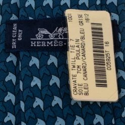 Hermes Hermès Blue 7 Poulain Silk Twill Tie For Men -Deals Hermes Store luxury men hermes new accessories p503898 004