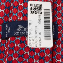 Hermes Hermès Rouge 7 H Street Silk Tie For Men -Deals Hermes Store luxury men hermes new accessories p503900 005