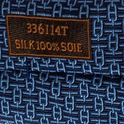 Hermes Hermès Marine Blue 7 Overboard Jacquard Silk Tie For Men -Deals Hermes Store luxury men hermes new accessories p503903 005