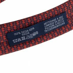 Hermes Terracotta 7 H Linge Silk Twill Tie For Men -Deals Hermes Store luxury men hermes new accessories p503933 003
