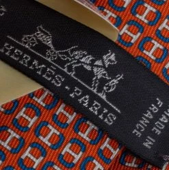 Hermes Orange 7 H Maillon Silk Twill Tie For Men 9 Hermes Orange 7 H Maillon Silk Twill Tie For Men -Deals Hermes Store luxury men hermes new accessories p503935 005