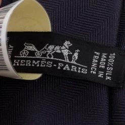 Hermes Ardoise 7 Chevron Recto Verso Silk Tie For Men -Deals Hermes Store luxury men hermes new accessories p503937 004