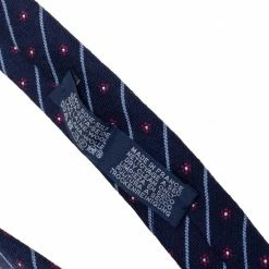 Hermes Navy Blue Flowers In Club Silk Tie For Men -Deals Hermes Store luxury men hermes new accessories p504013 002