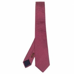 Hermes Rouge 7 Mega Chariot Silk Tie For Men