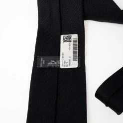 Hermes Black 7 Shinny Silk Tie For Men -Deals Hermes Store luxury men hermes new accessories p504252 005
