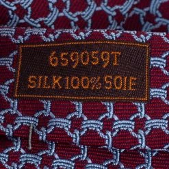 Hermes Hermès Red & Blue Equestrian Pattern Jacquard Silk Tie For Men -Deals Hermes Store luxury men hermes new accessories p606253 004