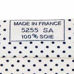 Hermes White Polka Dot Printed Silk Tie For Men -Deals Hermes Store luxury men hermes new accessories p614877 004
