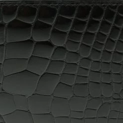 Hermes Black Alligator Bi Fold Wallet For Men -Deals Hermes Store luxury men hermes new bags p105468 005