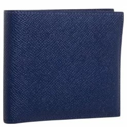 Hermes Blue Nuit Epsom Leather MC² Copernic Compact Wallet For Men -Deals Hermes Store luxury men hermes new bags p596293 005