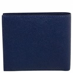 Hermes Blue Nuit Epsom Leather MC² Copernic Compact Wallet For Men -Deals Hermes Store luxury men hermes new bags p596293 006