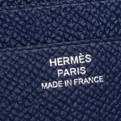 Hermes Blue Nuit Epsom Leather MC² Copernic Compact Wallet For Men -Deals Hermes Store luxury men hermes new bags p596293 011