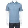 Hermes Blue Gray Cotton Pique Short Sleeve Polo T-Shirt S For Men -Deals Hermes Store luxury men hermes new clothes p349651 001