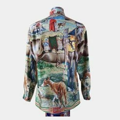 Hermes Multicolor Men's Shirt Size Tg.38 ( Collar ) For Men 17 Hermes Multicolor Men's Shirt Size Tg.38 ( Collar ) For Men -Deals Hermes Store luxury men hermes new clothes p667729 014