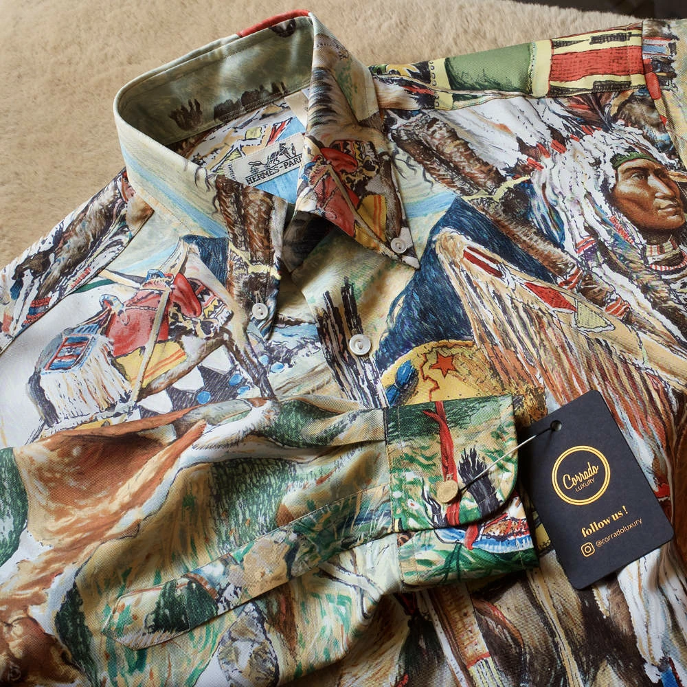 Hermes Multicolor Men's Shirt Size Tg.38 ( Collar ) For Men 14 Hermes Multicolor Men's Shirt Size Tg.38 ( Collar ) For Men - Image 12