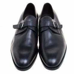 Hermes Black Leather Buckle Derby Size 43.5 For Men -Deals Hermes Store luxury men hermes new shoes p106104 0003