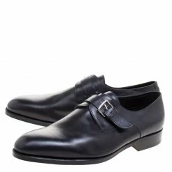 Hermes Black Leather Buckle Derby Size 43.5 For Men -Deals Hermes Store luxury men hermes new shoes p106104 0004