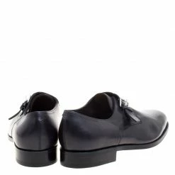 Hermes Black Leather Buckle Derby Size 43.5 For Men -Deals Hermes Store luxury men hermes new shoes p106104 0005