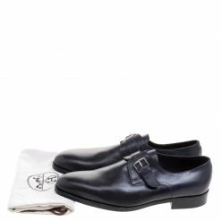 Hermes Black Leather Buckle Derby Size 43.5 For Men -Deals Hermes Store luxury men hermes new shoes p106104 0008