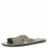 Hermes Grey Lizard Izmir Sandals Size 44 For Men -Deals Hermes Store luxury men hermes new shoes p109278 001