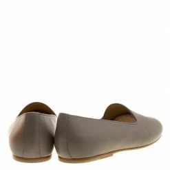 Hermes Grey Leather Gaspard Loafers Size 46 For Men -Deals Hermes Store luxury men hermes new shoes p135111 005