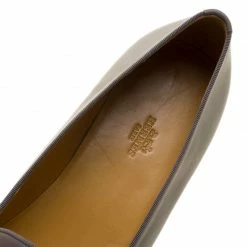 Hermes Grey Leather Gaspard Loafers Size 46 For Men -Deals Hermes Store luxury men hermes new shoes p135111 007