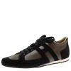 Hermes Tricolor Leather And Suede Tie Break Sneakers Size 45 For Men