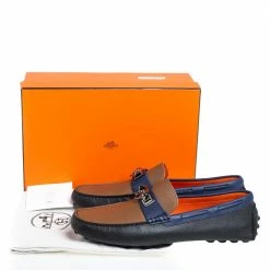 Hermes Tricolor Leather Irving Loafers Size 42 For Men -Deals Hermes Store luxury men hermes new shoes p405200 008