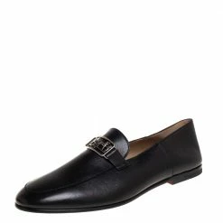 Hermes Noir Chevre Leather Tenor Loafers Size 42 For Men